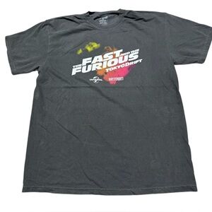 Fast and Furious Tokyo Drift men’s Graphic T-Shirt distressed black size XL